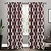 TOWN & COUNTRY EVERYDAY Ironwork Geo Trellis Sateen Indoor Curtains, Room Darkening Blackout, Grommet Top, Energy Efficient, 2-Pack Set, 52