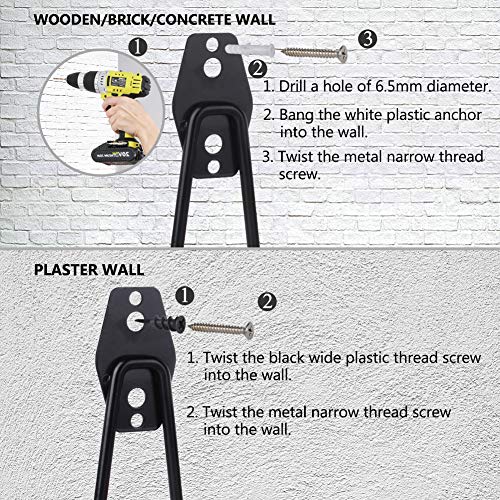 SPACECARE 10-PACK Garage Storage Hooks, Wall Mount Heavy Duty Garage Utility Double Hooks Hangers for Ladder, Bike, Organizing Power Tools.