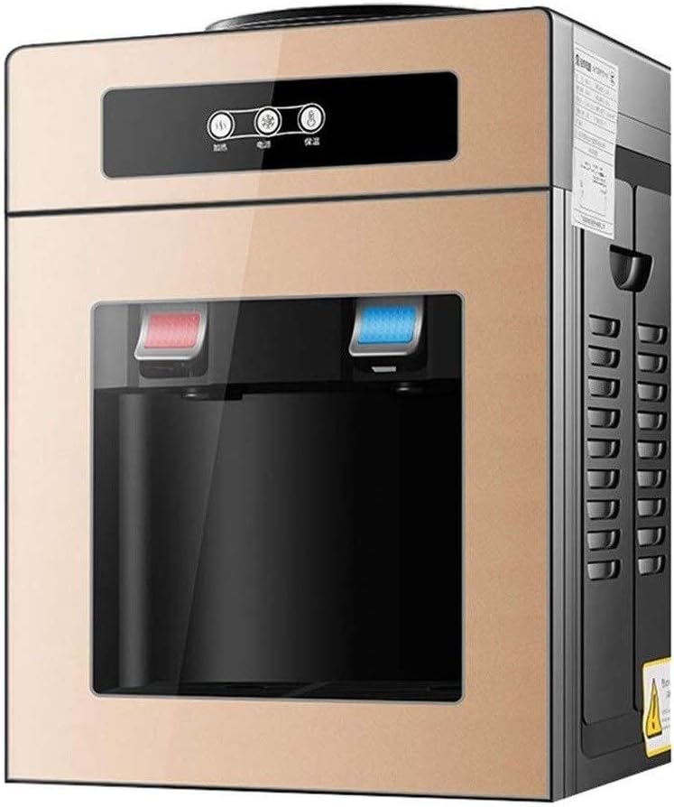 DYFYF Premium Hot/Cold Top Loading Countertop Water Cooler Dispenser UL/Energy Star Approved- Glod (Color : Gold, Size : Ice/warm/hot)