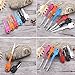 Dsmile 6 Pack Key Knife, Key Chain Knife, Self Defense Knife, Stainless Steel Keychain Shaped Folding Pocket Knife