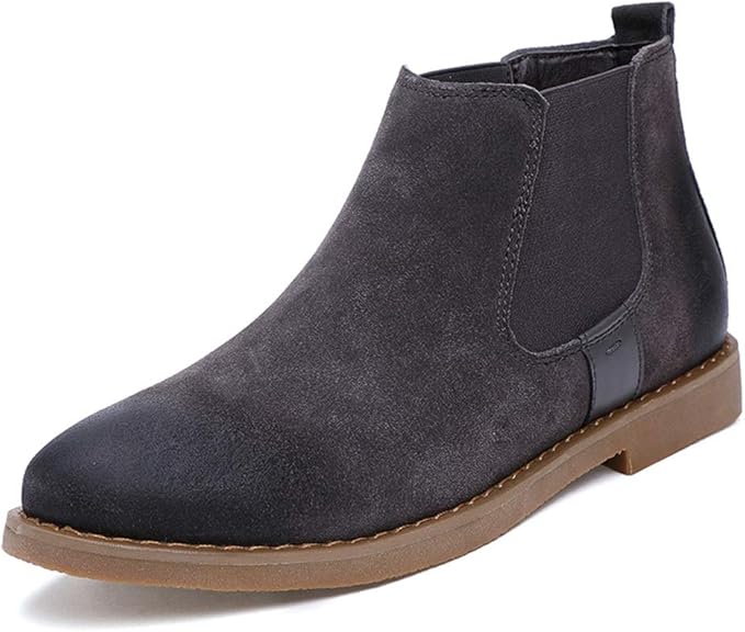 MUMUWU Chelsea - Botas de invierno para hombre, estilo retro, con forro