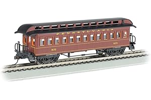 Bachmann Industries Coach Prr Ho Scale Old-Time Car with Round-End Clerestory Roof