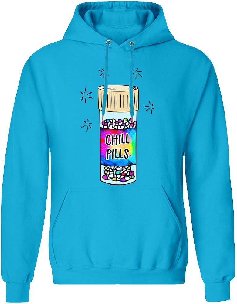 Chill Pills Hoodie Sweatshirt for Men 80 Cotton, 20 Polyester
