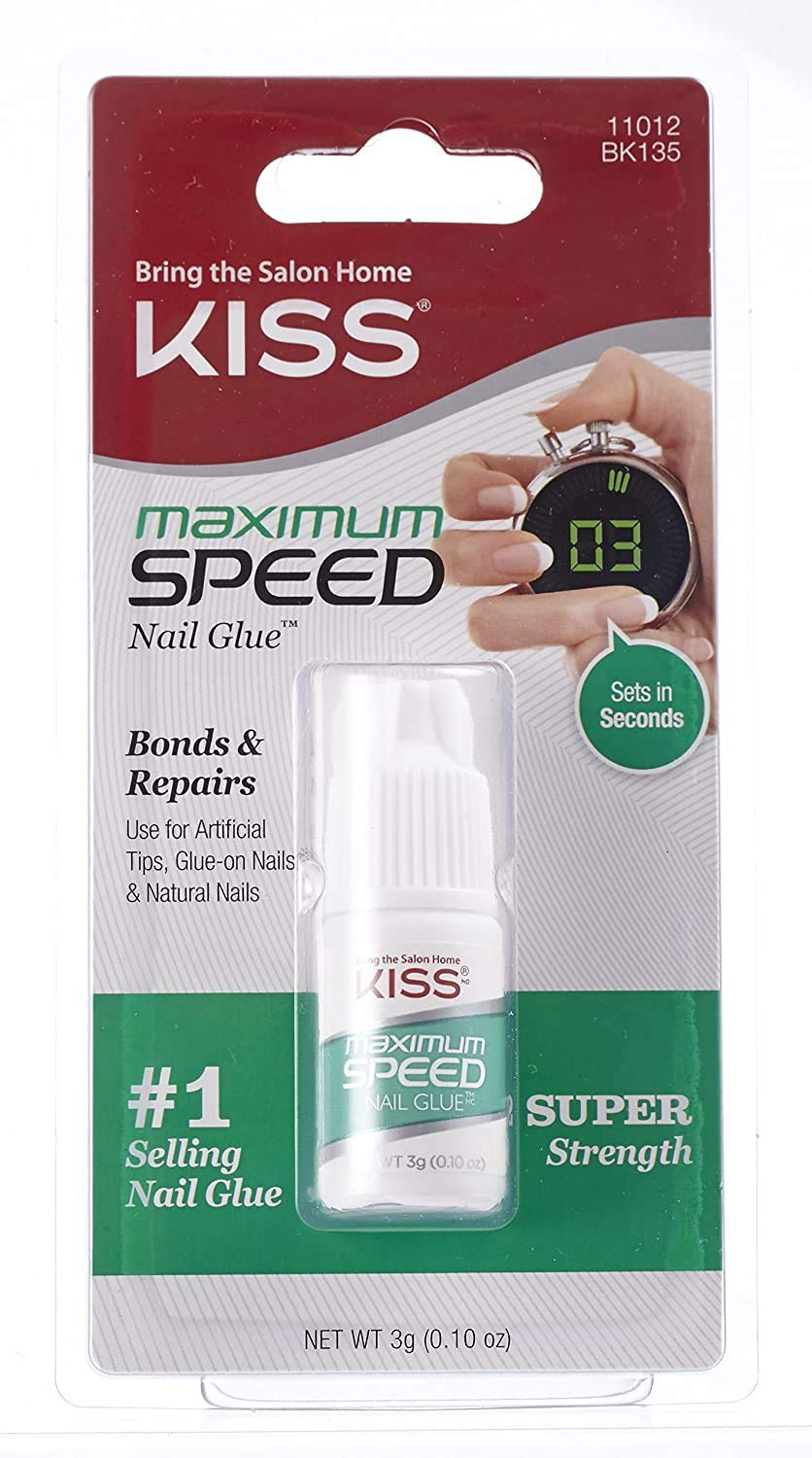 Kiss Products Maximum Speed Nail Glue, 0.10 oz : Press On Nails : Beauty