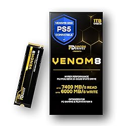 Fantom Drives VENOM8 1TB NVMe Gen 4 M.2 SSD 1TB for