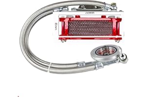 ZEXMNUYT Radiator Oil Cooler Compatible For Suzuki GN125 GZ125 GSX125 EN125 125cc Motorcycle Chopper Bike Vintage Compatible For Yamaha(Red Radiator)