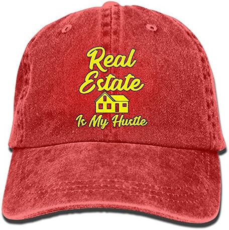 Ikserter Real Estate is My Hustle Funny Realtor Gift Adult Sport Adjustable Baseball Cap Cowboy Hat