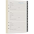 BTSFTOGET Password Book Refill Pages 212 Replacement Pages Internet Log Book, 8.2x5.6in, Large Print 576 Entries Durable Divider with Alphabetical Tabs, For Men Women Seniors Home Office Use