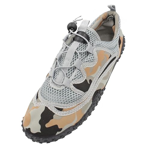 Wave Men's Waterproof Water Shoes (7, Grey Camo) in Oman Whizz