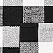 100% Cotton Plaid Rug, KIMODE Black/White Hand-Woven Buffalo Checkered Floor Mats 35.4'' x 59'', Washable Carpet for Porch Doormat Kitchen Rugs