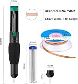 MOGAOPI Desoldering Wick & Solder Sucker Pump 2.5mm x 1.5m Braid, Pump Tool view 3