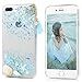 iPhone 7 Plus Case, iPhone 8 Plus Case, Beach Starfish Shower Seashell Design Transparent Clear Soft Flexible Gel Silicone TPU Bumper Slim Fit Shockproof Protective Cover for iPhone 7/8 Plus - Blue