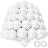 KAWKALSH 200pcs White Balloons 5 Inch, Small Mini Latex Balloons for Party Birthday Baby Shower Anniversary Festival Arch Garland Decoration