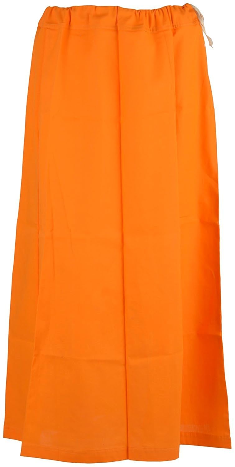 poli women's cotton petticoat(pli21_orange_free size)