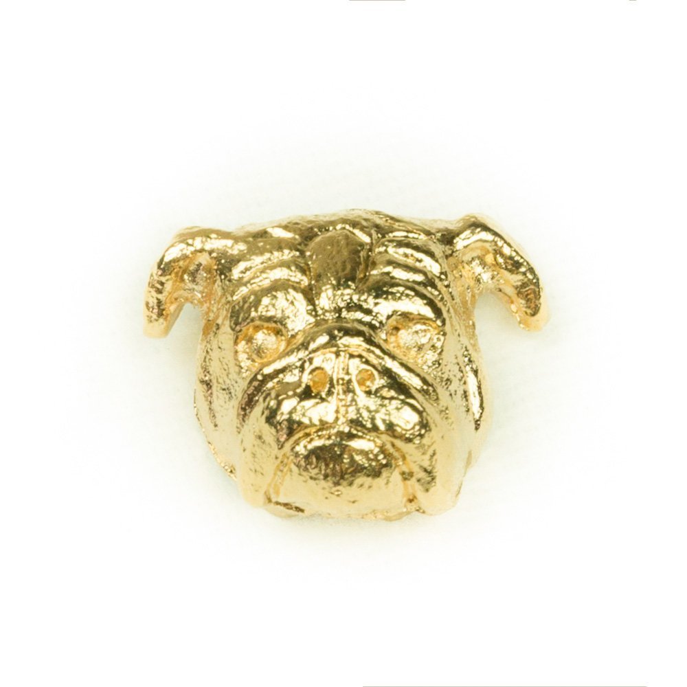 BULLDOG Made in U.K Artistic Style Dog Clutch Lapel Pin Collection 22ct Gold Plated