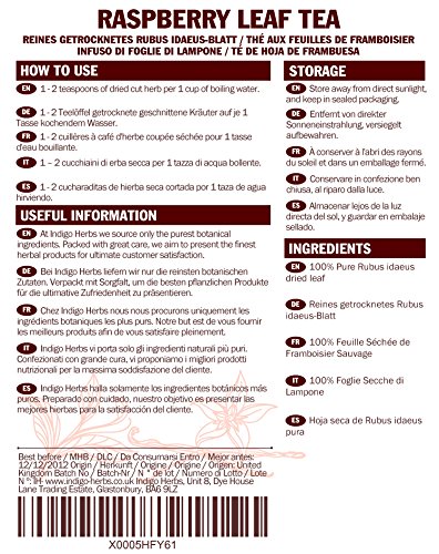 Indigo Herbs Himbeerblatt, loser Kräutertee 50g – Bild 3