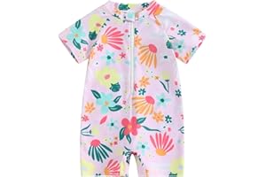 MA&BABY Baby Girl Boys Swimsuit Zipper Swimwear Toddler Infant Boy Bathing Suit Rash Guard Swimming Beachwear One Piece Sunsuit