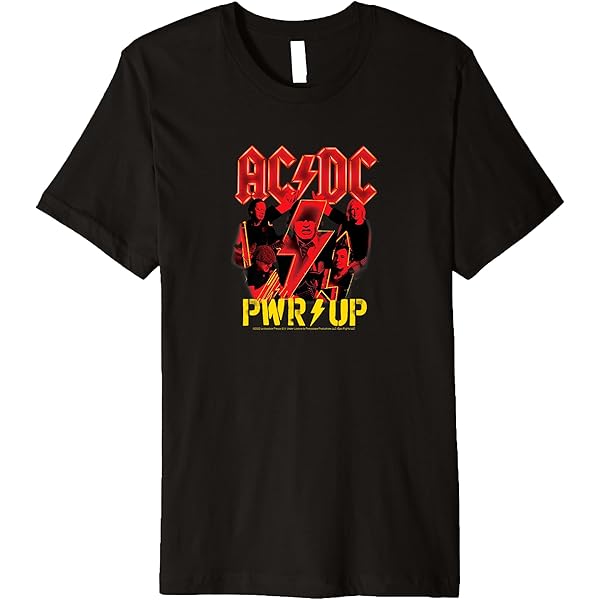 Amazon.com: AC/DC - PWR UP T-Shirt, Black, Small, Unisex, Short