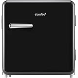 Comfee 1.6 Cubic Feet Solo Series Retro Refrigerator Sleek Appearance HIPS Interior, Energy Saving, Adjustable Legs, Temperat