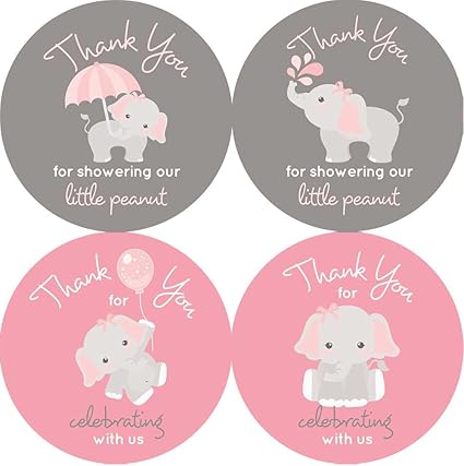 pink elephant baby shower favors