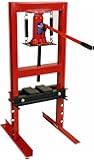 Dragway Tools 6-Ton Hydraulic Shop Floor Press with Press Plates and H Frame is Ideal for Gears and Bearings