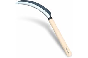 SHANFEEK Japanese Style Hand Weeding Hoe Gardening Tools Weed Remover Tool High-Carbon Steel One-Piece Molding with Solid Woo