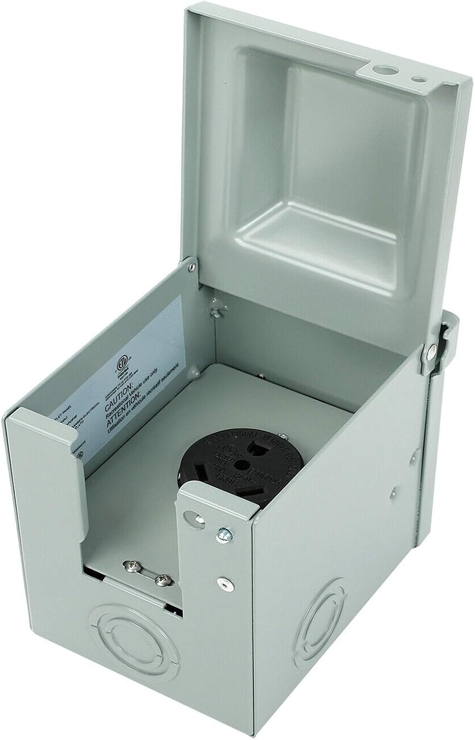 EASYBERG 30 Amp Rugged Rainproof RV Hookup Power Outlet Circuit Breaker Receptacle Box