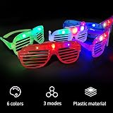 SZHFU 36 Pack Neon LED Glasses 6 Colors 3 Modes Shutter Party Lights view 2