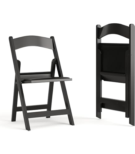 Amazon.com: SIMPLEX 4 Black Resin Stackable Folding Chair