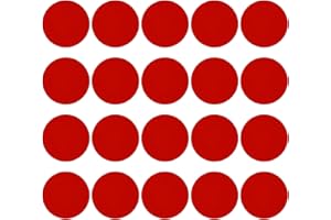 PATIKIL 5" Round Floor Sticker, 20 Pack Floor Spot Marker Self Adhesive Waterproof Vinyl Line Up Sign Decorative Stickers for