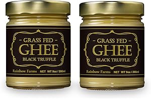 Black Truffle Grass-Fed Gourmet Ghee Butter 9 oz / 266 ml Pasture-Raised French Butter, Non-GMO, Keto Friendly, Made In USA by Rainbow Farms (2)