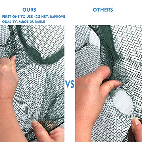 FunVZU Folded Fish Trap - 2020 New Improved Portable Minnow Trap Bait Traps Cast Dip Cage Automatic for Fish Shrimp Minnow Crawfish Crab Baits Fishing Net Freshwater