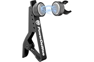 PowerDeWise Magnetic Lavalier Microphone Clip - 6mm Rotatable Lapel Unique Replacement Tie Shirt Clip