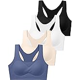 Training Girls Bras for Teens 10-16 Racerback Seamless Design with Removable Soft Padding Bras