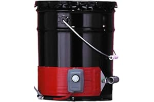 BriskHeat DHCS10 DHCS Standard Heavy Duty Metal Pail Heater, Fits 5-Gallon Pails, 2-Layer Reinforced Silicone Rubber, W x L: 4 x 35-Inch, Diameter: 11.1-Inch, 120VAC