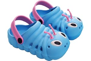 JUXI Toddler Clogs Girls Boys Clogs Garden Shoes Cartoon Slides Toddler Sandals Beach Kids Slippers