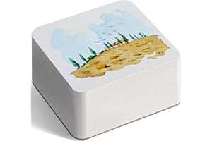 FLUNBRATO Mini Watercolor Sketchbook 80 Sheets, 2.6 x 2.6 Inch, 100% Cotton Mini Travel Watercolor Paper Book, Cold Press 140