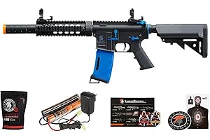 Lancer Tactical Gen 2 New Wave M4 SD Carbine Nylon Polymer Airsoft AEG Gun w/High Speed MidCap Magazine, Battery, Charger & 1000 Rounds BBS Included