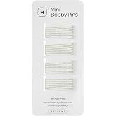 Heliums Mini Bobby Pins - White - 40 Pack, 1.5 Inch Small Hair Pins For Thin Hair &amp; Kids