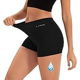 INNERSY Women's Heavy Flow Period Boyshorts Underwear High Waisted Menstrual Panties Hold 4 Tampons