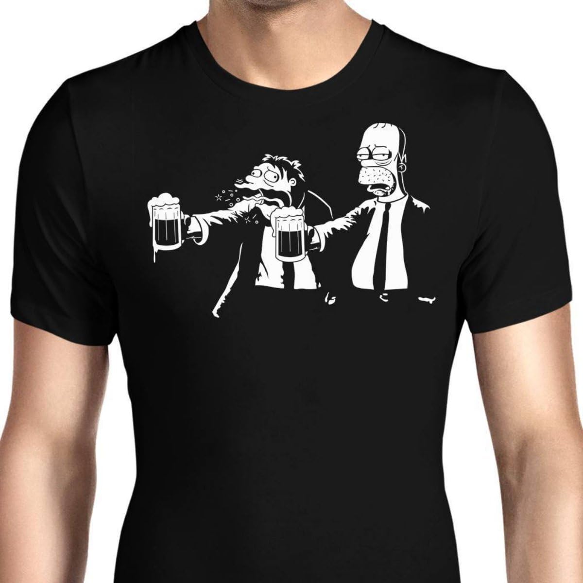 HONGRONG Men's Pulp Simpson Unique Design Tshirt Fashion Tee