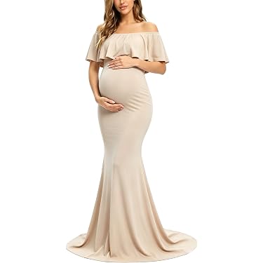 white christmas dresses Elegant and Cute Round Neck Wholesale Maternity Dress main image 1
