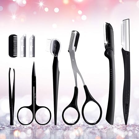 Amazon 毛抜き 角栓取り 専用6本セット アクネプッシャーキット ニキビ取り 黒ずみ取り 角栓 いちご 鼻ケア ピンセット コメドプッシャー 収納ケース Dsguo 眉用はさみ 通販