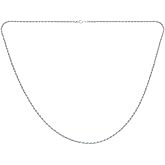 Bling Jewelry Simple 2MM Strong .925 Sterling Silver Cable Rope Chain Necklace For Men Women Nickle-Free Made In Italy 16 18 20 24 Inch