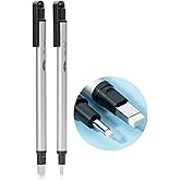 Mr. Pen- Pen Style Eraser Set, 2 Pack, Square &amp; Round Tip | Precision Pencil Erasers, Retractable Silver Eraser Pens for Drawing, Sketching, Detail Correction, Office &amp; School Supplies