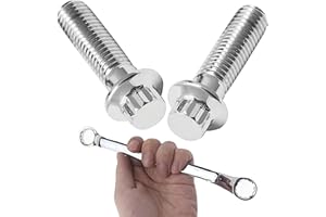 KZMPMT M10x1.5 Front Brake Caliper Bolts Compatible with 2000-2024 Harley Models Sportster Softail Touring, Road King Street Road Electra Glide 883 1200XL 48 72 Dyna Fatboy V Rod（2Pcs + Quick Tools）