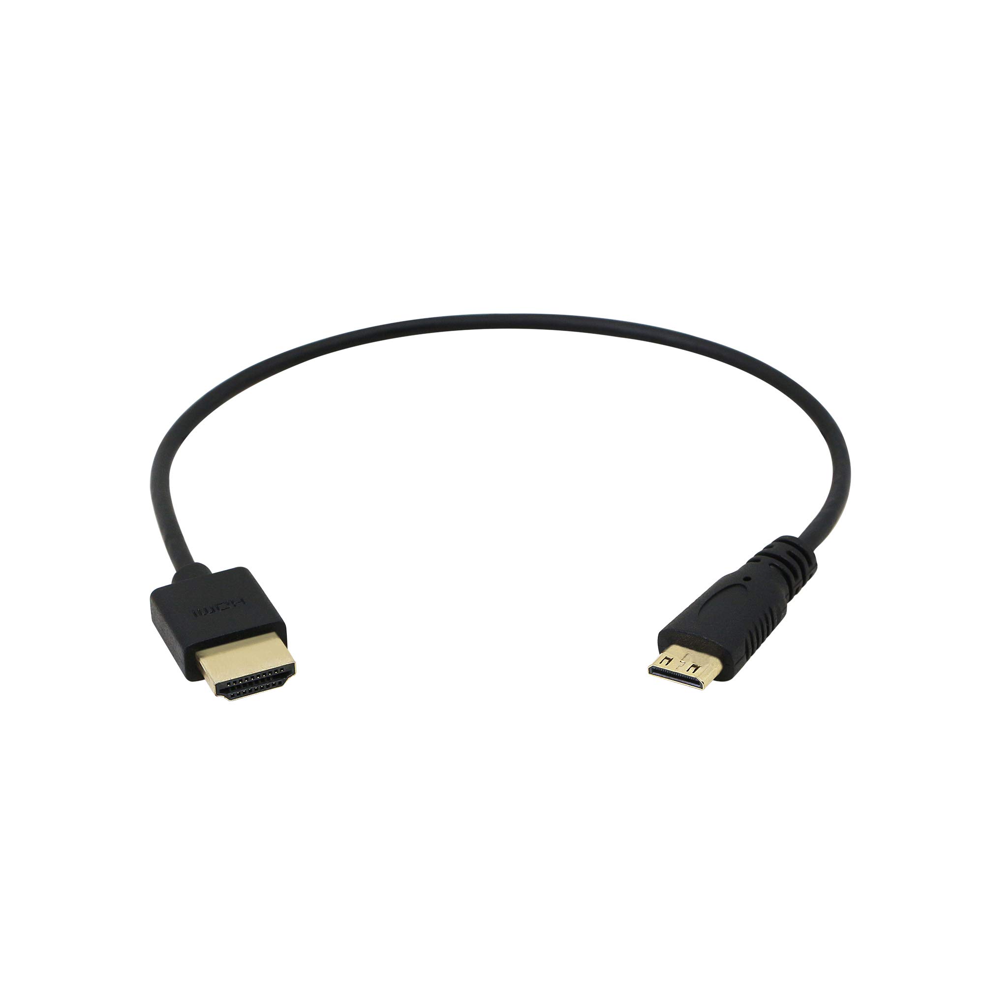 CERRXIAN High-Speed 4K, Ultra HD, HDMI 2.0 Cable - 0.3m / 1 Feet (Latest Standard) Supports Ethernet, 3D, Audio Return(HDMI Male to Mini HDMI Male)