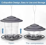 WLLKOO Bird Feeders for Outdoors 2 Pack Adjustable Hanging Plastic Bird Feeder view 6