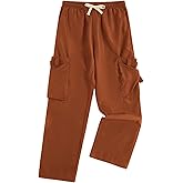 RoseSeek Women's Side Striped Sports Sweatpants Wide Leg Elastic Waist Baggy Track Pants Athletic Trousers Red Petite M