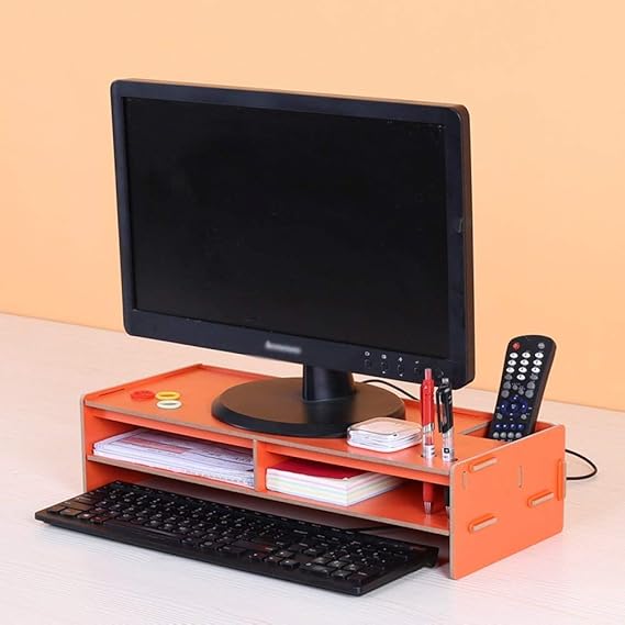 LCD Computer Base Display Elevated Shelves Keyboard Memory